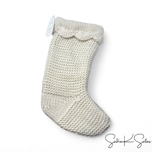 Knit Stocking with Scallop Trim Cream - Threshold Studio McGee Christmas 2024 - Picture 4 of 5